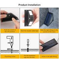 8Pcs LED Solar Step Lights, Waterproof Outdoor Stair Lights, Solar Deck Lights Outdoor Solar Landscape Lighting for Yard, Patio Quick Pick Grocers