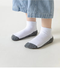 5 Pairs/Lot 2023 New Summer Children Socks Cotton Kids Fashion Black White Gray For 1-12 Years Teen Student Baby Girl Boy Socks Quick Pick Grocers