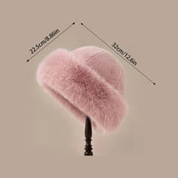 Furry Hats For Women, Autumn Winter Korean Style Warm Hats, Solid Color Flattering Mongolian Hats, Thickened Winter Outfits Purest Peak