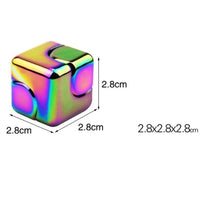 Square Decompression Spinning Top Dice Cube Anti-Anxiety Fingertip Toys Hand Fidget Spinner Vent Toys Flipo Flip For Children Econic Blanks