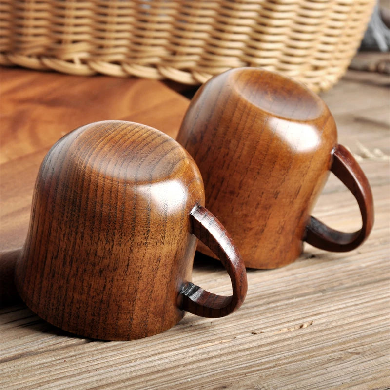Wooden Big Belly Cups Handmade Natural Spruce Wood Cups Beer Tea Coffee Milk Water Cup Kitchen Bar Drinkware for Kitchen Quick Pick Grocers