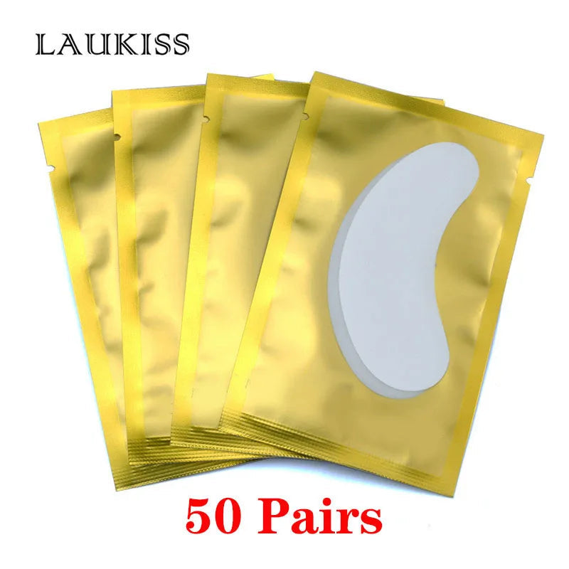 25/50/100Pairs Eye Patches Under Eyelash Pads for Building Hydrogel Paper Patches Lint Free Stickers for False Eyelashes LAUKISS Quick Pick Grocers