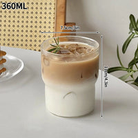 Transparant Drinking Glass Cup Creative Wave Shape Iced Coffee Tumbler Cup Juice Milk Tea Mug Drinkware Water Glasses Ripple Mug Quick Pick Grocers
