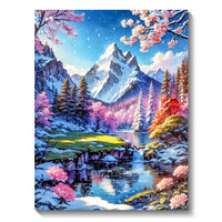 5D Diamond Art Painting Aurora Landscape Mosaic Embroidery Cross Stitch Kit Full Round Rhinestone Diy Wall Home Decor Gift Econic Blanks