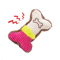 1pc Dog Squeaky Toys, Bones Plush Dogs Chew Toy for Small Medium Breed Puppy Aggressive Chewer Pets Puppy Playing Cleaning Teeth Econic Blanks