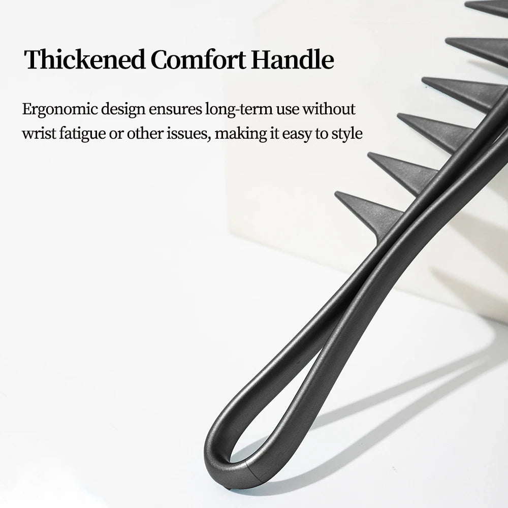 Antistatic Wide Teeth Retro Oil Head Comb Hair Styling Zoning Comb Detangle Curl Hair Comb Salon Hairdressing Tool For Men Woman Quick Pick Grocers