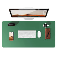 Large Mouse Pad,Office Desk Mat, Leather Desk Pad Protector, Non-Slip PU Leather Desk Blotter, Laptop Desk Pad Econic Blanks