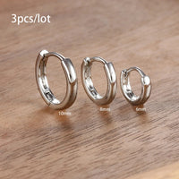 3 Piece Fashion Stainless Steel Round Star Drop Earrings Set for Women 18K Gold Plated Dangle Earring Punk Unisex Rock  Jewelry Econic Blanks