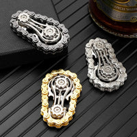 Sprockets Flywheel Fingertip Gyro Fidget Spinner Antistress Anxiety Metal Bike Chains EDC Spinner Fidget Toys For Adult Kids Econic Blanks
