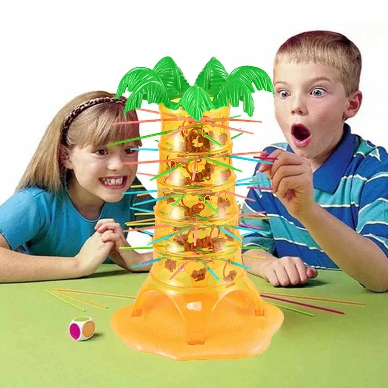 Multiplayer Tabletop Climbing Monkeys Game – Fun Interactive Parent-Child Board Game, Educational Rolling Monkey Toy for Kids Econic Blanks