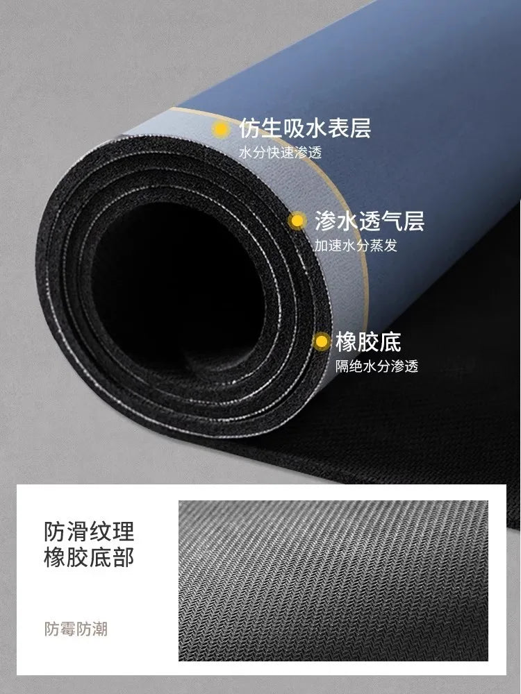 Diatomaceous Earth Bath Mat Bathroom Rug Absorbent Non-slip Floor Foot Mats Quick Dry Shower Carpet Toilet Pad Doormat Washable Quick Pick Grocers
