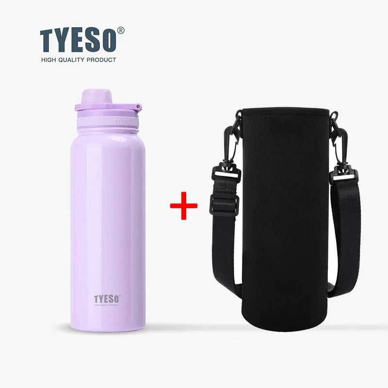 TYESO Stainless Steel Thermal Water Bottle Portable Tumbler Sport Vacuum Flask Keeps Cold and Heat Thermal Mug Car Insulated Cup Quick Pick Grocers
