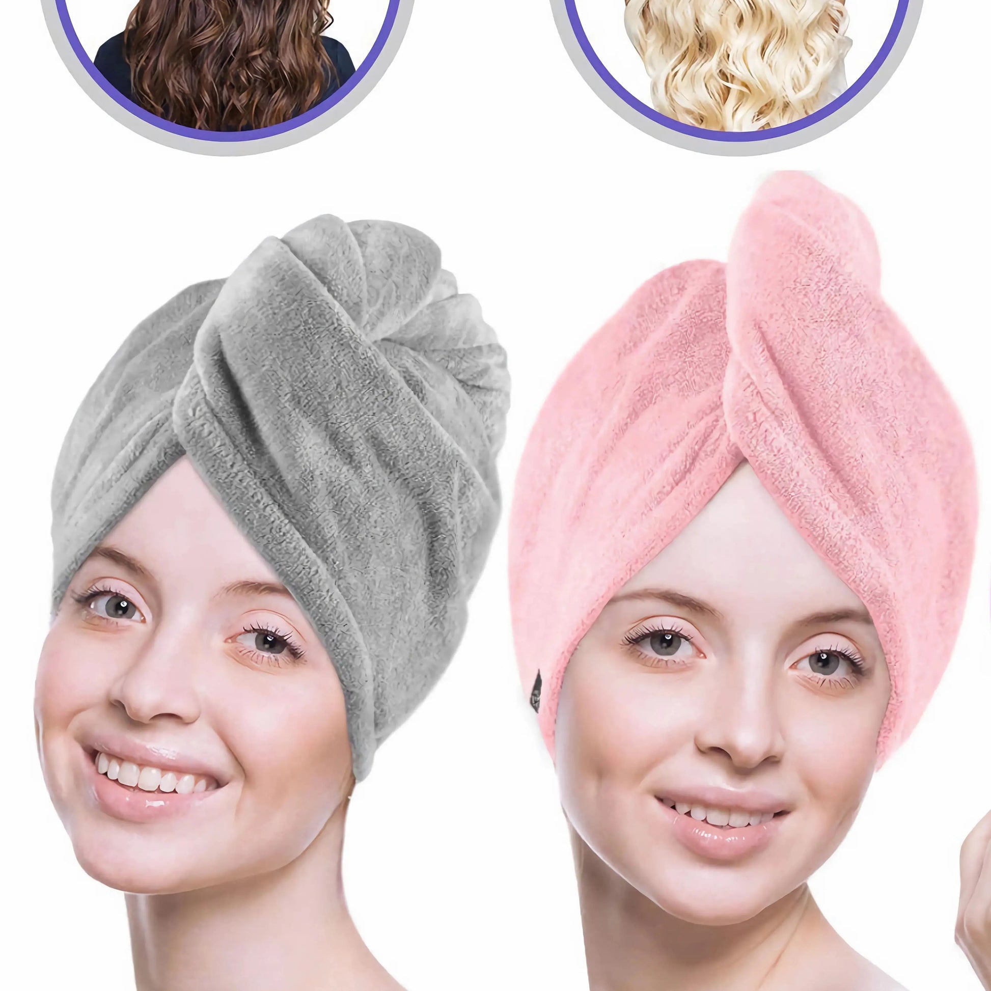 Towel Dry Hair Cap Microfiber Hair Drying Wrap Strong Water Absorbent Triangle Shower Hat Econic Blanks