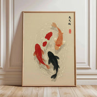 Japanese Red Koi Fish Canvas Prints Poster Modern Minimalism Aesthetic Art Prints Bedroom Kitchen Home Decor Art Poster Gifts Quick Pick Grocers