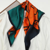 60Colors Luxury Scarf Women 70*70Cm Silk Feel Square Hair Wrapping Foulard Satin Shawl Big Size Head Bandana Hijab Handkerchief Quick Pick Grocers