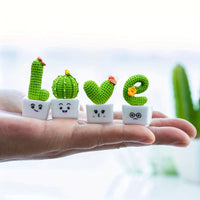 1 Set Of 4, Resin Succulent Cactus Mini Green Plant Car Office Home Living Room Crafts Quick Pick Grocers