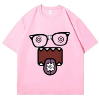 Domo Kun Funny Meme T Shirts Men's Women Clothes Classic Cotton Casual Tee Shirts Short Sleeve Summer T-shirt Tops Streetwear Quick Pick Grocers