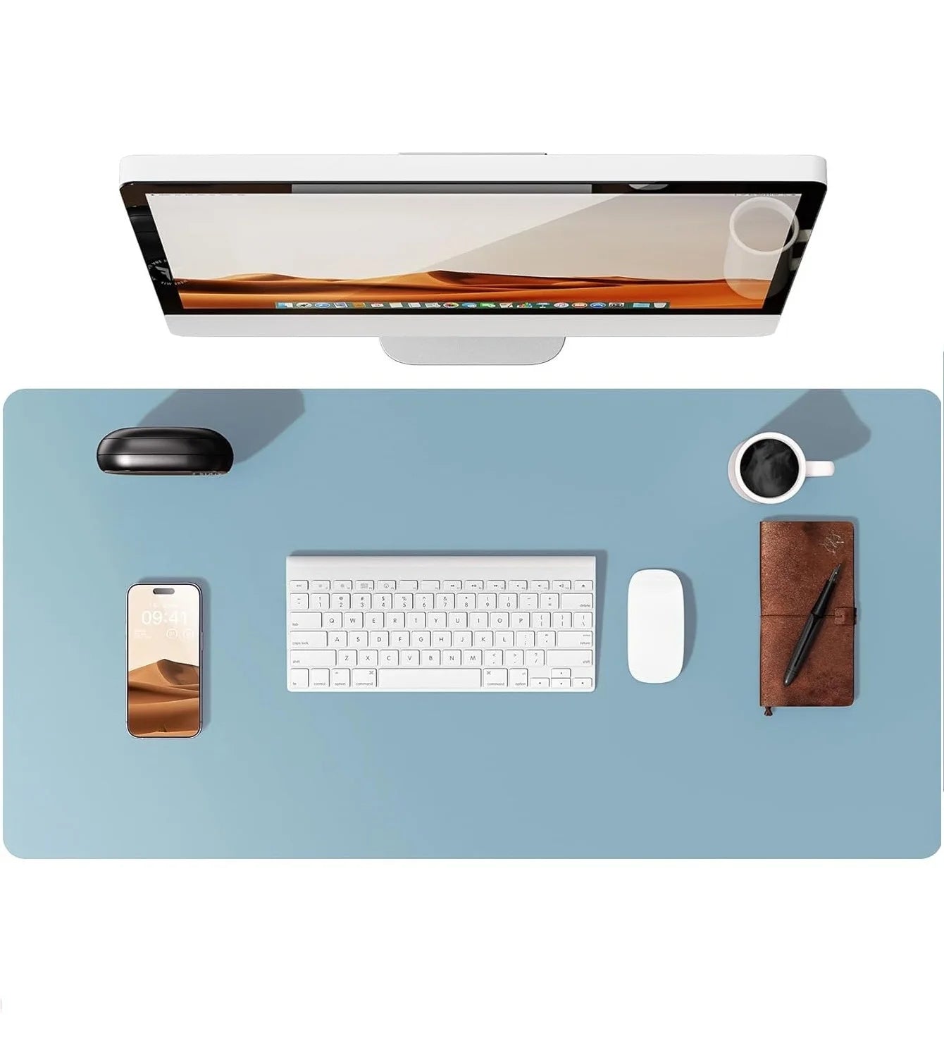 Large Mouse Pad,Office Desk Mat, Leather Desk Pad Protector, Non-Slip PU Leather Desk Blotter, Laptop Desk Pad Quick Pick Grocers