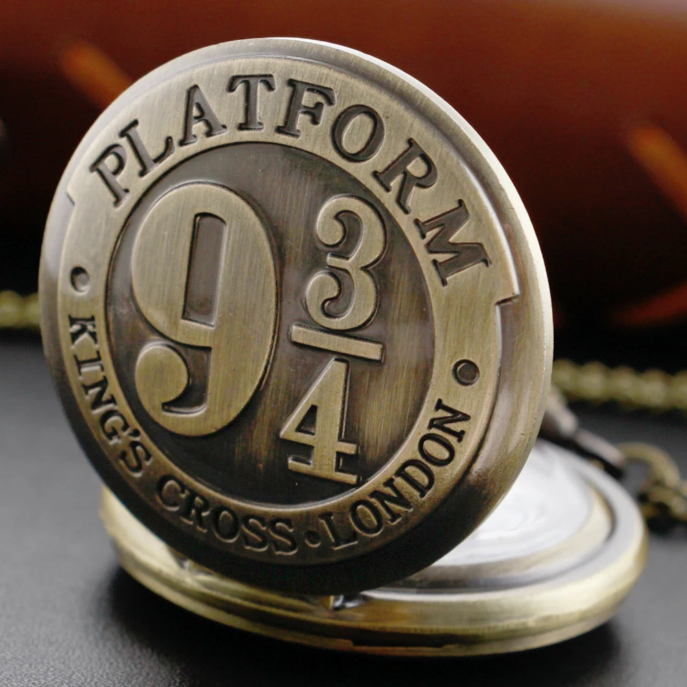 Bronze Mysterious Number Puzzle Men's and Women's Pendant Quartz Pocket Watch Retro Fashion Necklace Student's Best Gift Quick Pick Grocers