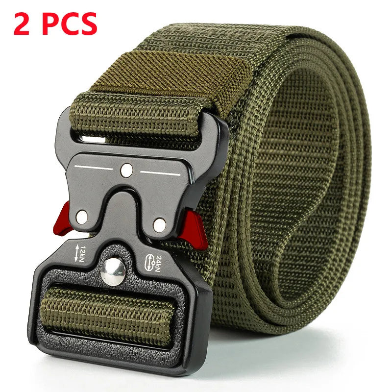 Genuine Tactical Belt Quick Release Outdoor Military Belt Soft Real Nylon Sports Accessories Men And Women Black Belt Quick Pick Grocers