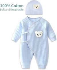 Boys Girls Bodysuit Newborn Winter Onesie Clothes Cotton Toddler Home Wear  0-6M Thickened Spring and Autumn Clothing Econic Blanks