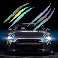Monster Claw Car Stickers Automobile Hood DIY Vehicle Headlight Refit Reflective Vinyl Decal Ghost Paw Scratches Auto Decoration Econic Blanks
