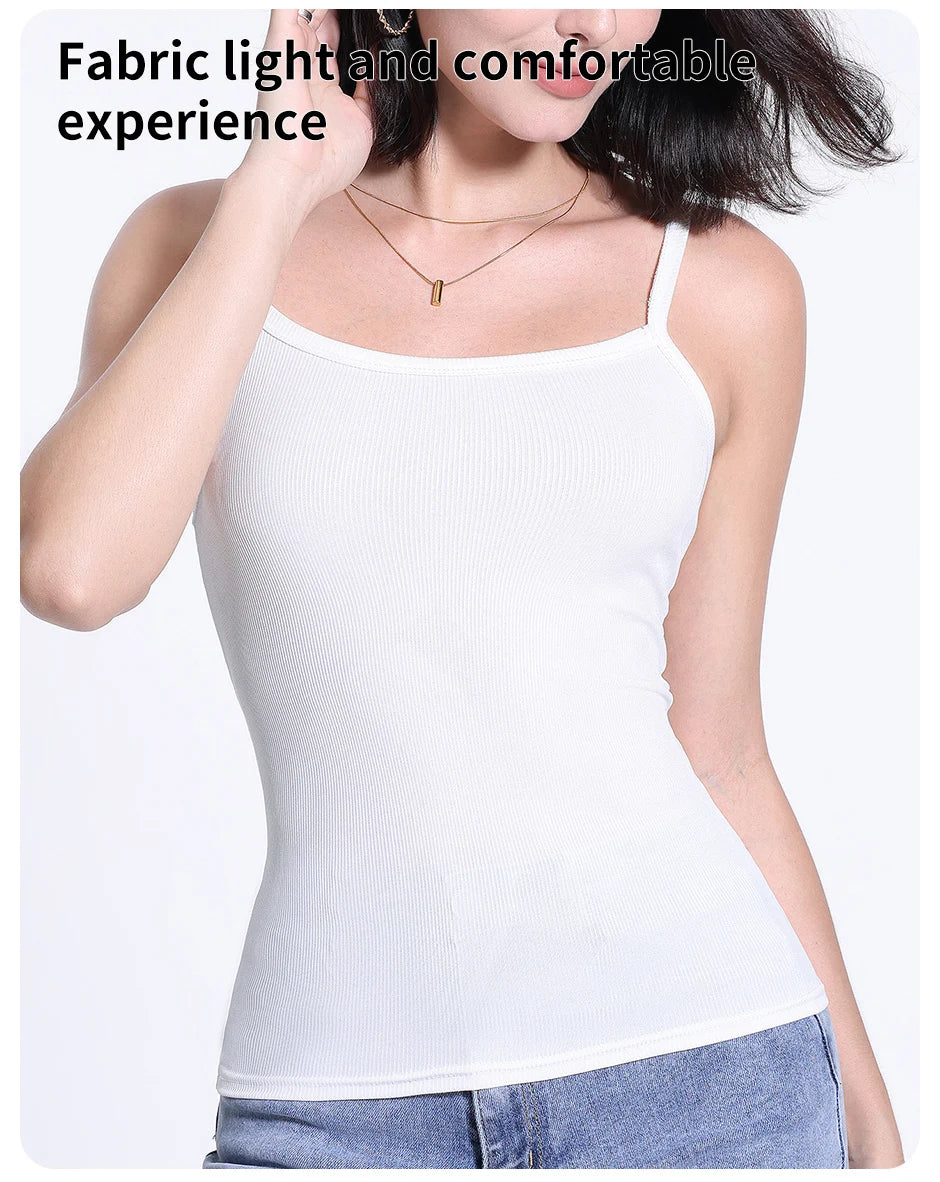 3/6 Pcs Ladies' Summer Korean Version Of Suspender Vest With Solid Color Foundation Joker Sexy Suspender Top Slim And Thin Teen Quick Pick Grocers