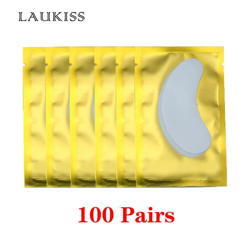 25/50/100Pairs Eye Patches Under Eyelash Pads for Building Hydrogel Paper Patches Lint Free Stickers for False Eyelashes LAUKISS Quick Pick Grocers