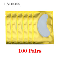 25/50/100Pairs Eye Patches Under Eyelash Pads for Building Hydrogel Paper Patches Lint Free Stickers for False Eyelashes LAUKISS Quick Pick Grocers
