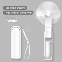 Foldable Small Fan Portable and high-power Hand Held Portable Mini Fan Rechargeable Hand USB Charge Fan Quick Pick Grocers