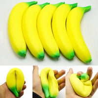 Anti-stress Squishy Banana Toys Slow Rising Jumbo Squishy Fruit Squeeze Toy Funny Stress Reliever Reduce Pressure Prop Econic Blanks