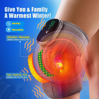 Eletric Heating Knee Massage Device Vibration Knee Pads for Shoulder Elbow Joint Warm Massage Thermal Knee Pad Blood Circulation Quick Pick Grocers