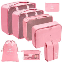 7/8/9/10 Pcs Set Travel Organizer Storage Bags Suitcase Packing Cubes Set Cases Portable Luggage Clothes Shoe Tidy Pouch Folding Econic Blanks
