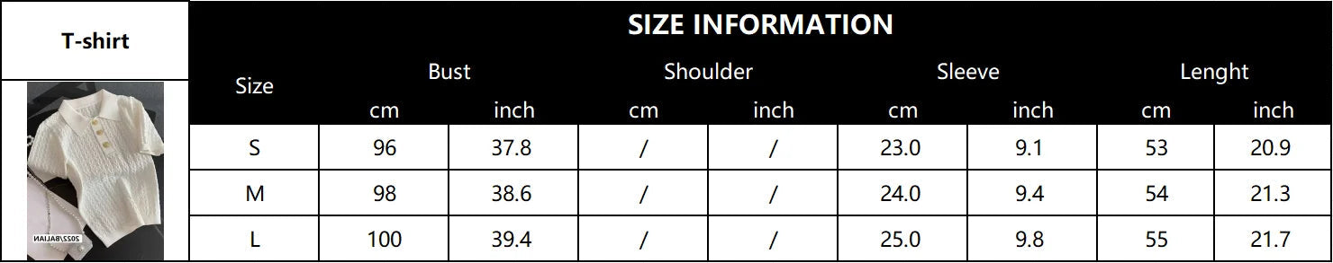 Ice Silk Polo Shirt Knitted Short Sleeve T-Shirt Summer Chic Thin Unique Jacquard Women Tops 2026 Korean Style Women’s Clothing Quick Pick Grocers