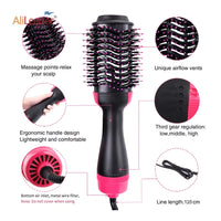 Women Hair Dryer Brush Hair Dryer Straightener Curler Massager 4 In 1 Rapid Warming One Step Volumizer Hot-Air Hair Brushes Econic Blanks