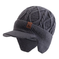 New Unisex Winter Hat Plush Fur Lined Warm Earflap Cap Stylish Soft Beanie Hat  Outdoor Thick Ski Sports Knitted Hat Purest Peak