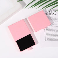 10pcs 8x8x1.7cm Kraft Paper Drawer Travel Jewelry Packaging Box Greeting Card Necklace Bracelet Earrings Gift Organizer Case Box Purest Peak