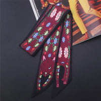 17 Colors Animal Print 2024 New Bag Skinny Silk Scarf For Women Luxury Brand Foulard Women Tie Fashion Head Scarves For Ladies Quick Pick Grocers