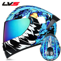 Full Face Racing Helmets Winter Warm Double Visor Motorcycle Helmet Motorbike Sports helmet LVS-701