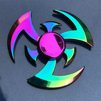 Metal Rainbow Fidget Spinner Colorful EDC Hand Spinner Anti-Anxiety Toy for Children Adult Relieves Stress Finger Spinner Gifts Econic Blanks