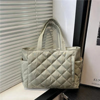 Rectangular Large Capacity Single Shoulder Bag for Commuting To Work Korean Style Women's Tote Bag Lightweight Casual Handbag Quick Pick Grocers