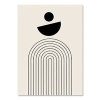 Geometric Leaf Rainbow Abstract Boho Canvas Prints Bohemia Line Poster Nordic Room Wall Aesthetics Art Painting For Home Decor Quick Pick Grocers