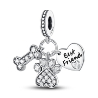 2025 Hot Sale Charms Bead 925 Sterling Silver Pink Butterfly Luminous Firefly Dangle Fit Bangle Bracelet Necklace DIY Jewelry Econic Blanks