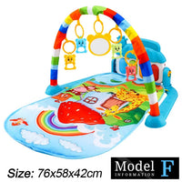Baby Fitness Stand Music Play Gym Activity Toys Newborn Piano Crawling Blanket Pedal Game Pad Early Education 0-36 Months Gifts Purest Peak
