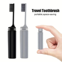 Portable Compact Charcoal Folding Toothbrush - Perfect for TravelCamping, and Hiking - Easy to Take and Efficient Teethbrush Econic Blanks