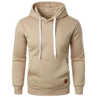 Mens Casual Hooded Collar Drawstring Hoodies Sweatshirts Long Sleeve Shirts Outdoor Streetwear Solid Color Lightweight Pullover Econic Blanks