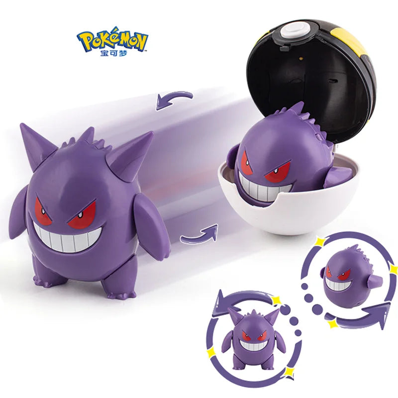 Pokemon Figures Toys Pocket Monsters Ball Model Pikachu Gengar Pokeball Dragonite Snorlax Pokeball Action Figures Toy Quick Pick Grocers