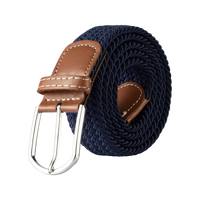 107/120/130CM Fashion Female Elastic Casual Stretch Woven Belt Unisex Canvas Elastic Belts for Women Jeans Pin Buckle Men Belt Quick Pick Grocers