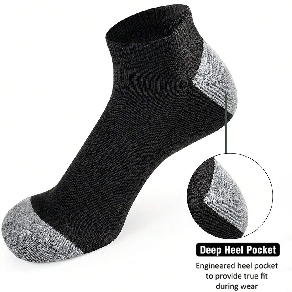 10 Pairs Of Comfortable Breathable Socks Sweat Absorbing Odor Proof Low Cut Solid Color Socks Suitable For Outdoor Activities Econic Blanks