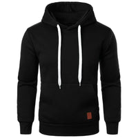 Mens Casual Hooded Collar Drawstring Hoodies Sweatshirts Long Sleeve Shirts Outdoor Streetwear Solid Color Lightweight Pullover Econic Blanks